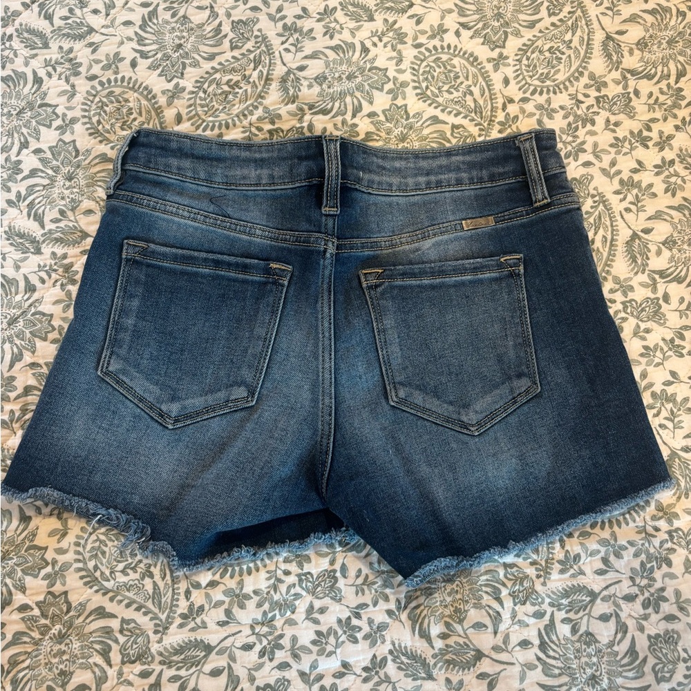 KanCan Blue Distressed Denim Shorts - Picture 4 of 5